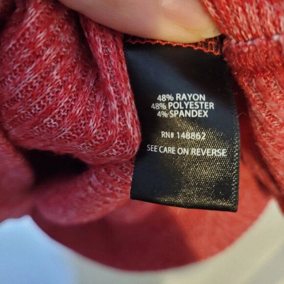 Torrid Red/Pink Sweater Dolman Sleeves Textured Size 3 - Picture 5 of 5